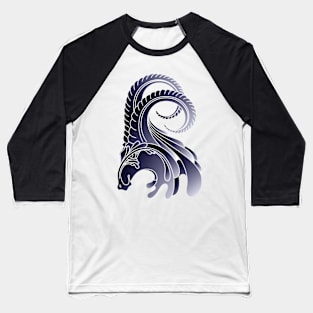 Decorative Ram Animal Head Side Profile Illustration Baseball T-Shirt